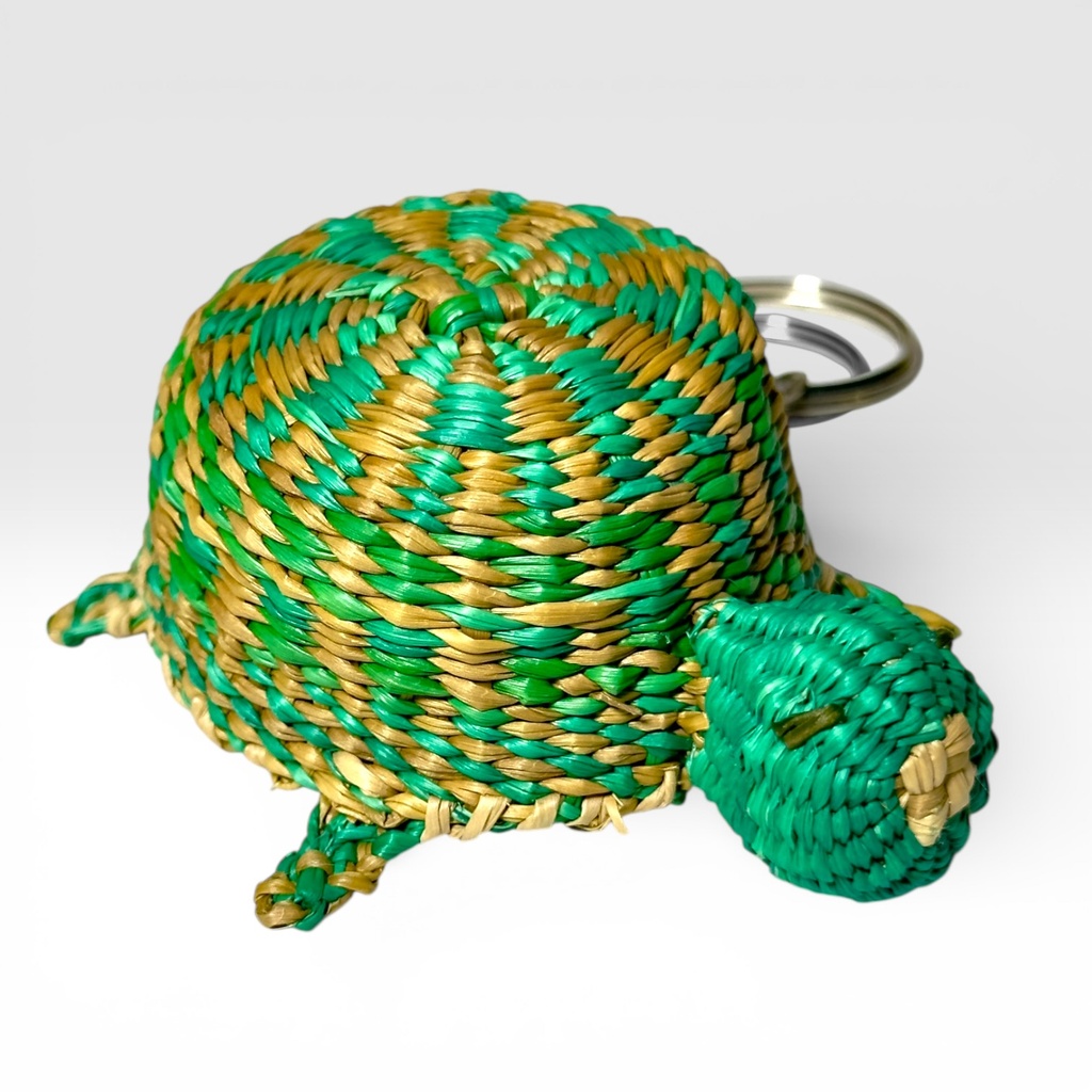 Llavero tortuga fibra natural