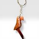 Llavero madera tallado loras