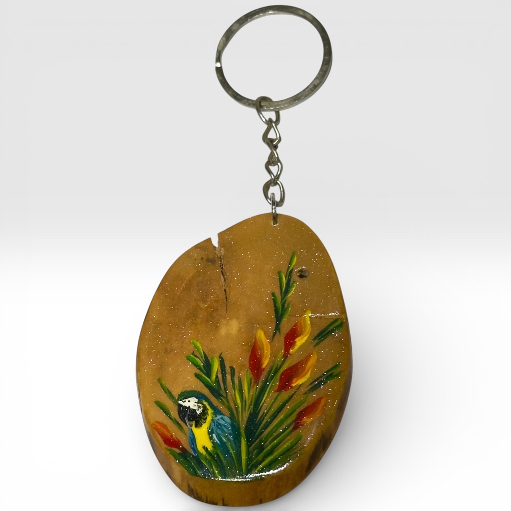 Llavero madera pintado