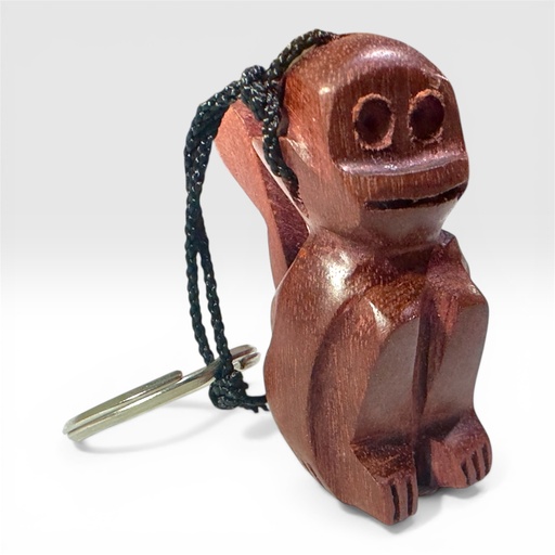 Llavero madera tallado mico