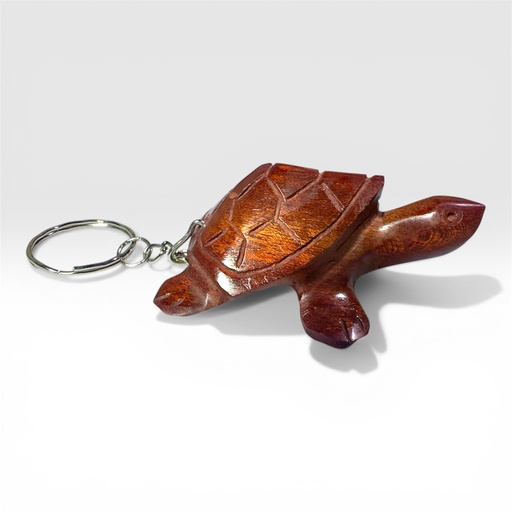 Llavero madera tallado tortuga